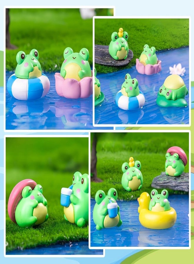 Chocozone Pack of 8 Cute Frog Miniatures Garden Decoration Gifts Home Decor Fairy Garden Decor Landscape Decorations - Image 4
